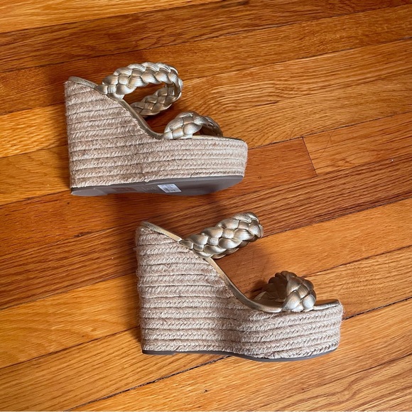 Schutz Dyandre Braided Platform Espadrille Wedges - Picture 5 of 7